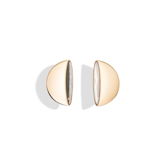 VHERNIER 18K Rose Gold Eclisse Pearl Ear Clips