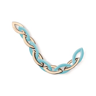 VHERNIER 18K Rose Gold & Turquoise Doppio Link Bracelet