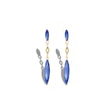 VHERNIER 18K Rose Gold Pearl & Lapis Drop Earrings