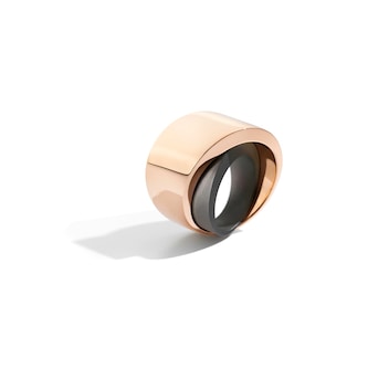 VHERNIER 18K Rose Gold & Titanium Tourbillon Ring