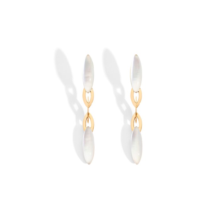 VHERNIER 18K Rose Gold Pearl Drop Earrings