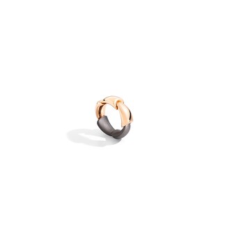 VHERNIER 18K Rose Gold & Titanium Calla Ring - Size 53