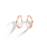 VHERNIER 18K Rose Gold Calla The One 0.09cttw Diamond Hoop Earrings