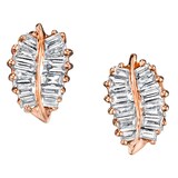Anita Ko 18k Rose Gold 1.61cttw Diamond Palm Leaf Stud Earrings