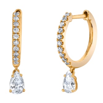 Anita Ko 18k Yellow Gold 0.56cttw Diamond Hoop Drop Earring Anita Ko 18k Yellow Gold 0.56cttw Diamond Hoop Drop Earring