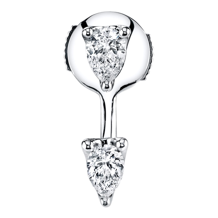 Anita Ko 18k White Gold 0.74cttw Pear Diamond Orbit Stud Earrings