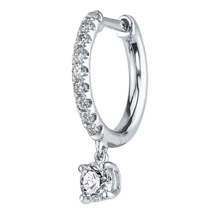 Anita Ko 18k White Gold 0.40cttw Diamond Hoop Drop Earrings