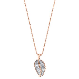 Anita Ko 18k Rose Gold 1.10cttw Diamond Palm Leaf Necklace 20" Anita Ko 18k Rose Gold 1.10cttw Diamond Palm Leaf Necklace 20"