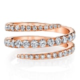 Anita Ko 18k Rose Gold 1.89cttw Diamond Coil Ring Size 6
