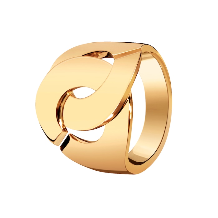 Dinh Van 18K Yellow Gold Menottes R16 Ring - Size 55