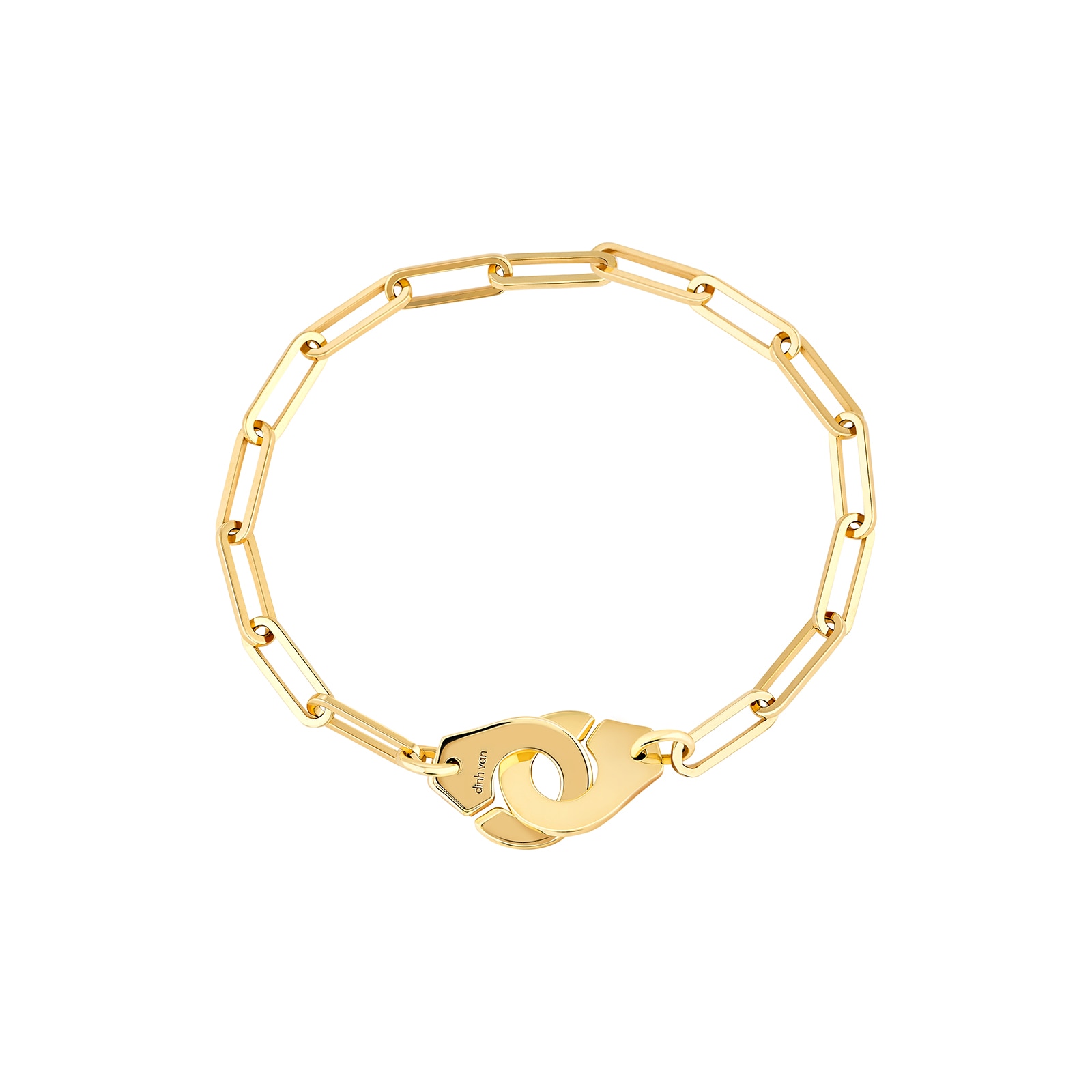 Dinh Van 18K Yellow Gold Menottes R12 Chain Bracelet