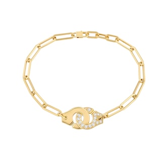 Dinh Van 18K Yellow Gold Menottes R12 0.25cttw Diamond Chain Bracelet Dinh Van 18K Yellow Gold Menottes R12 0.25cttw Diamond Chain Bracelet