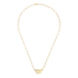 Dinh Van 18K Yellow Gold Menottes R10 0.15cttw Diamond Link Necklace