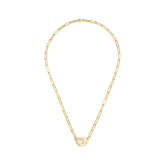 Dinh Van 18K Yellow Gold Menottes R12 0.30cttw Diamond Necklace Dinh Van 18K Yellow Gold Menottes R12 0.30cttw Diamond Necklace