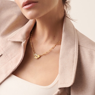Dinh Van 18K Yellow Gold Menottes R12 0.30cttw Diamond Necklace Dinh Van 18K Yellow Gold Menottes R12 0.30cttw Diamond Necklace