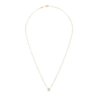 Dinh Van 18K Yellow Gold 0.25cttw Le Cube Diamant Large Necklace