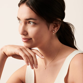 Dinh Van 18K Yellow Gold 0.20cttw Le Cube Diamant Medium Stud Earrings Dinh Van 18K Yellow Gold 0.20cttw Le Cube Diamant Medium Stud Earrings