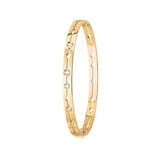 Dinh Van 18K Yellow Gold 0.22cttw Diamond Pulse Small Bangle - Size 17