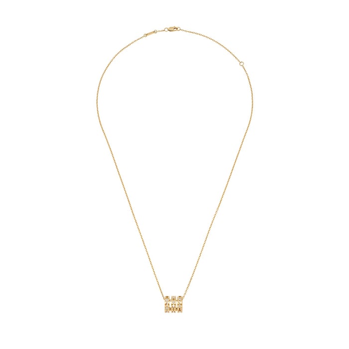 Dinh Van 18K Yellow Gold 0.10cttw Diamond Pulse Necklace