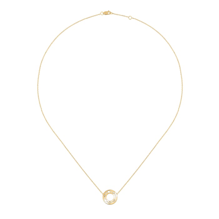 Dinh Van 18K Yellow Gold 0.04cttw Diamond Pulse Necklace