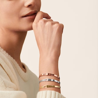 Dinh Van 18K Yellow Gold 0.03cttw Diamond Serrure Jonc  Bangle - Size 16 Dinh Van 18K Yellow Gold 0.03cttw Diamond Serrure Jonc  Bangle - Size 16