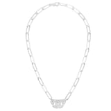 Dinh Van 18K White Gold 0.93cttw Diamond Menottes R15 Necklace