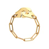 Dinh Van 18K Yellow Gold Menottes R7 Chain Ring - Size 51