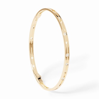 Dinh Van 18K Yellow Gold Pulse 0.13cttw Diamond Bangle - Size 14 Dinh Van 18K Yellow Gold Pulse 0.13cttw Diamond Bangle - Size 14