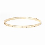 Dinh Van 18K Yellow Gold Pulse 0.13cttw Diamond Bangle - Size 14