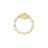 Dinh Van 18K Yellow Gold Menottes R7 Chain Ring  - Size 53