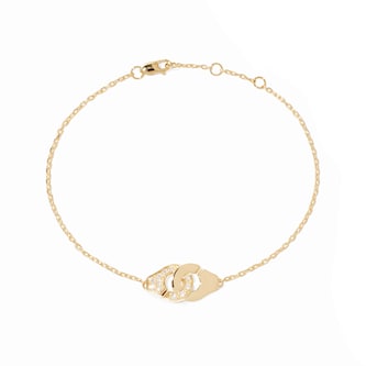 Dinh Van 18K Yellow Gold Menottes 0.07cttw Diamond Small Bracelet Dinh Van 18K Yellow Gold Menottes 0.07cttw Diamond Small Bracelet