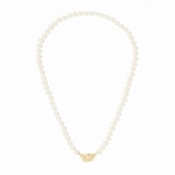 Dinh Van 18K Yellow Gold Menottes R10 Pearl Small Model Necklace