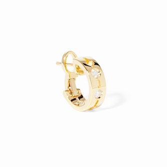 Dinh Van 18K Yellow Gold Pulse 0.05cttw Diamond Mono Hoop Earring Dinh Van 18K Yellow Gold Pulse 0.05cttw Diamond Mono Hoop Earring