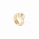 Dinh Van 18K Yellow Gold Pulse 0.05cttw Diamond Mono Hoop Earring