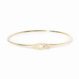 Dinh Van 18K Yellow Gold Serrure Jonc 0.19cttw Diamond Bangle