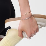 Dinh Van 18K Yellow Gold Serrure Jonc 0.19cttw Diamond Bangle