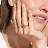 Dinh Van 18K Yellow Gold Maillon 0.12cttw Diamond Small Ring - Size 53