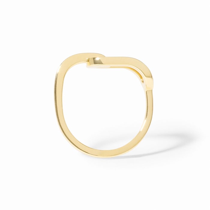 Dinh Van 18K Yellow Gold Maillon 0.12cttw Diamond Small Ring - Size 53