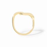 Dinh Van 18K Yellow Gold Maillon 0.12cttw Diamond Small Ring - Size 53