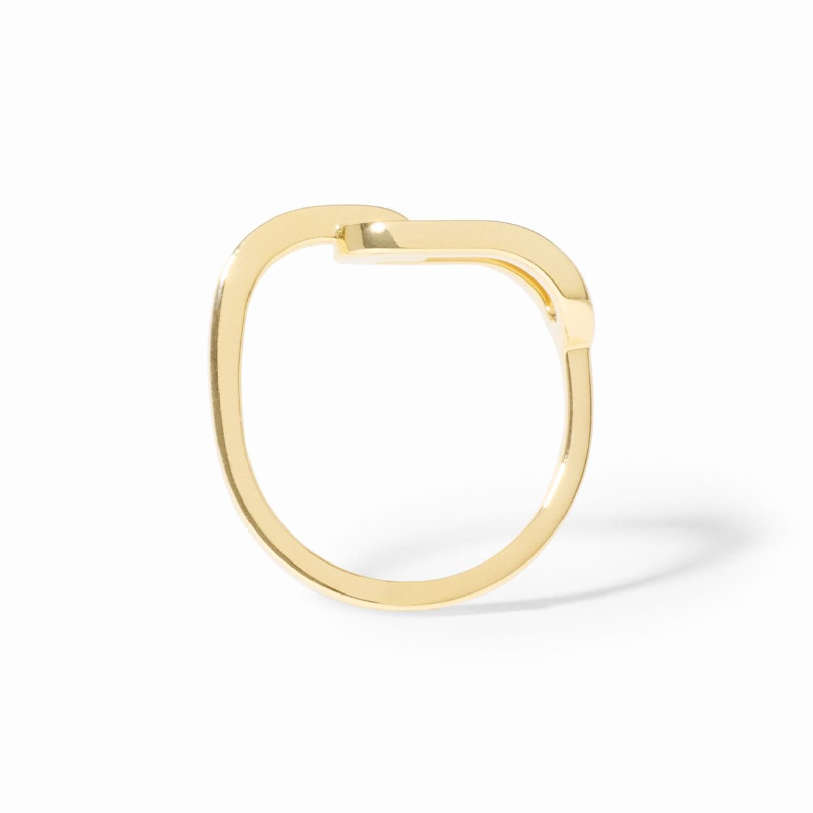 Dinh Van 18K Yellow Gold Maillon 0.12cttw Diamond Small Ring - Size 53