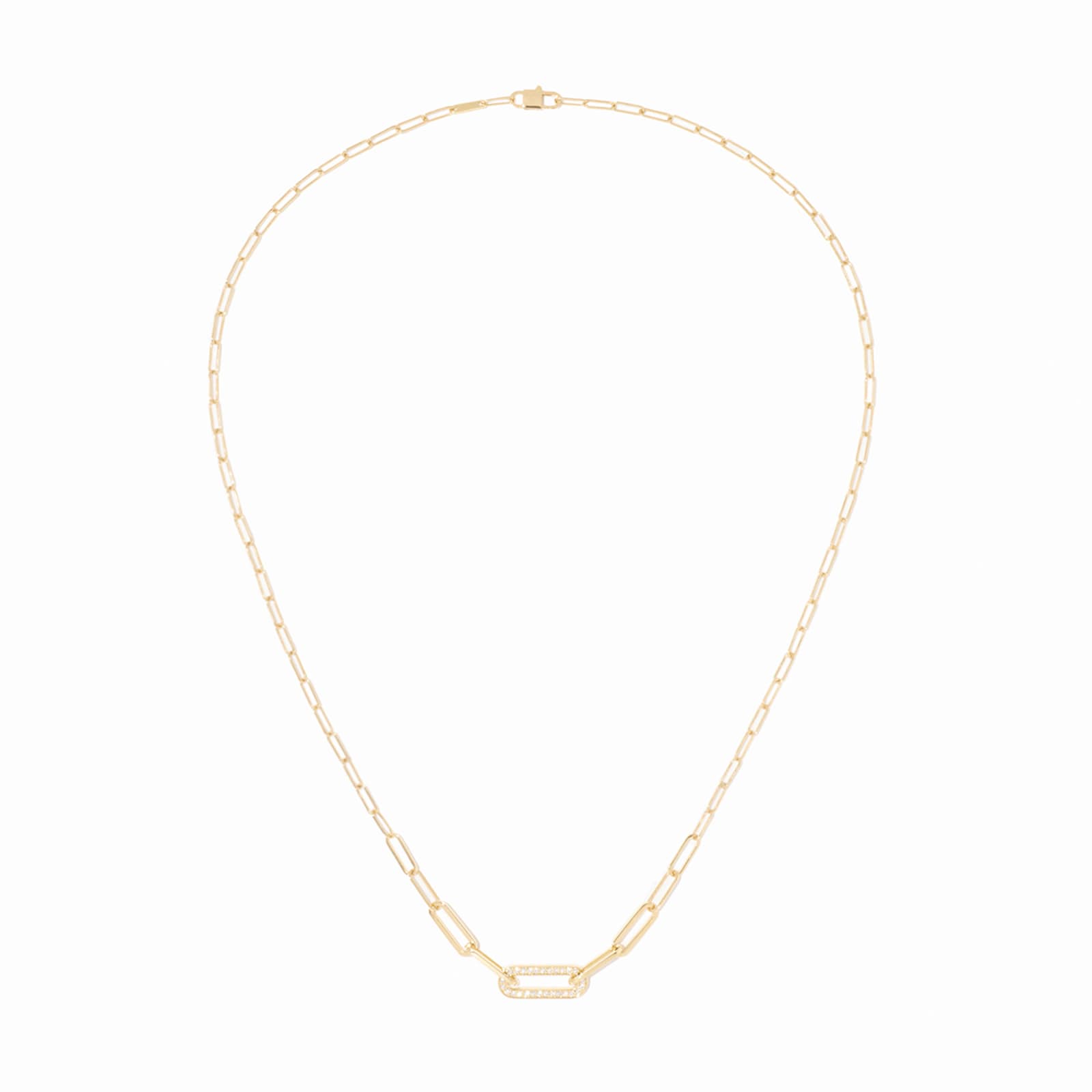 Dinh Van 18K Yellow Gold Maillon 0.12cttw Diamond Small Necklace