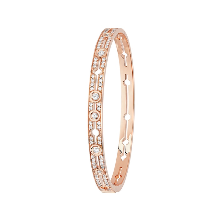 Dinh Van 18K Rose Gold Pulse 0.88cttw Diamond Bracelet