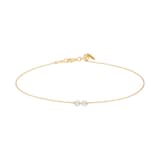 Persee 18K Yellow Gold Danae 2 x 0.16cttw Diamond Bracelet