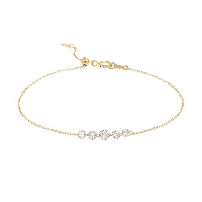 Persee 18K Yellow Gold Danae 5 x 0.40cttw Diamond Bracelet