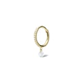 Persee 18K Yellow Gold 0.11cttw Diamond Single Huggie Earring