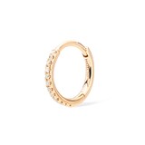 Persee 18K Rose Gold 0.03cttw Diamond Circle Single Huggie Earring