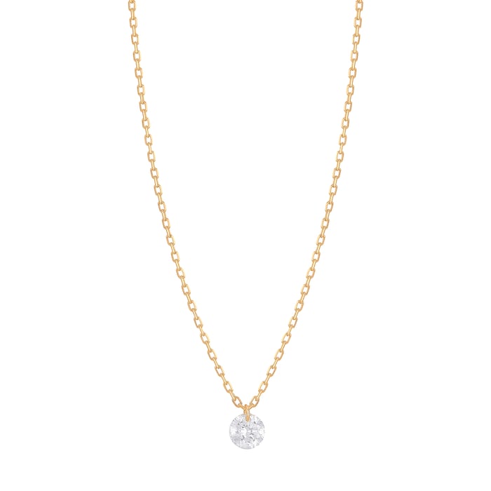 Persee 18K Yellow Gold 0.15cttw Diamond Danae Necklace