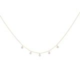 Persee 18K Yellow Gold 5 x 0.41cttw Diamond Danae Necklace