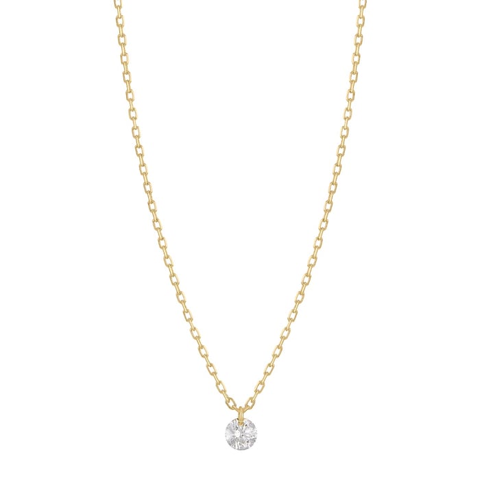 Persee 18K Yellow Gold 0.08cttw Diamond Danae Necklace