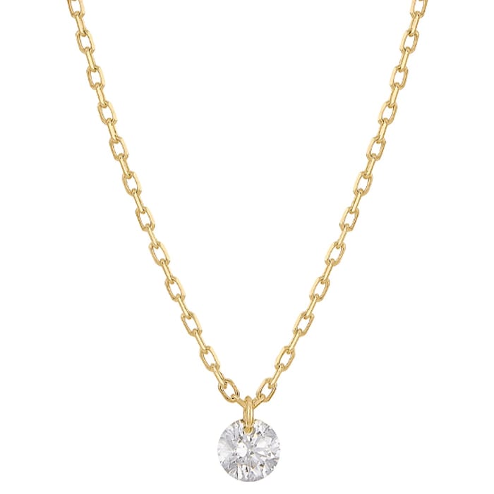 Persee 18K Yellow Gold 0.08cttw Diamond Danae Necklace